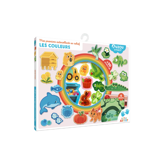 Ma pochette d'artiste – Mes premiers autocollants en relief – Les couleurs