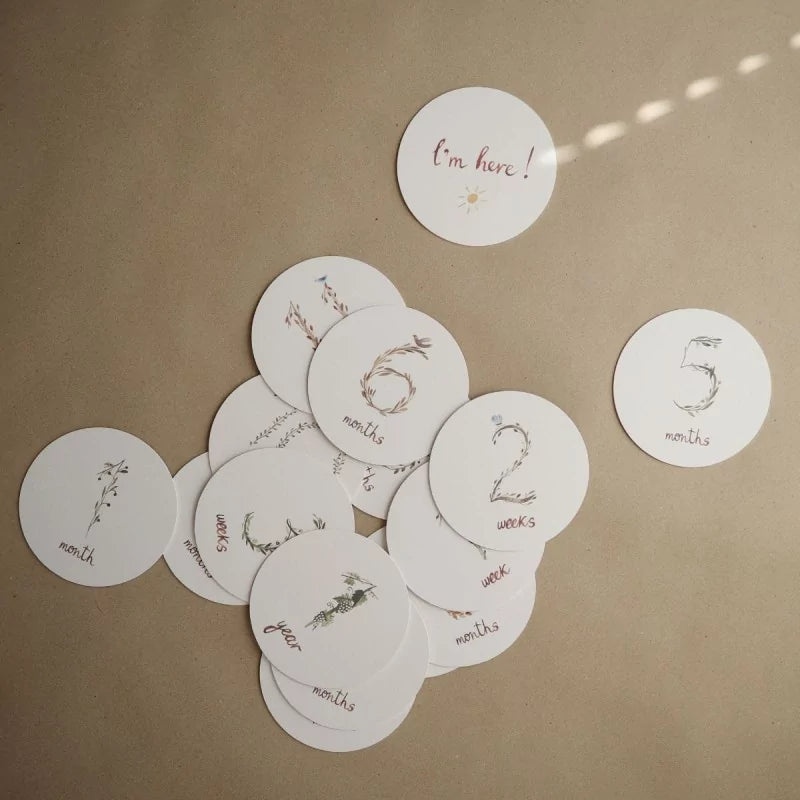 Cartes étapes rondes - Feuilles