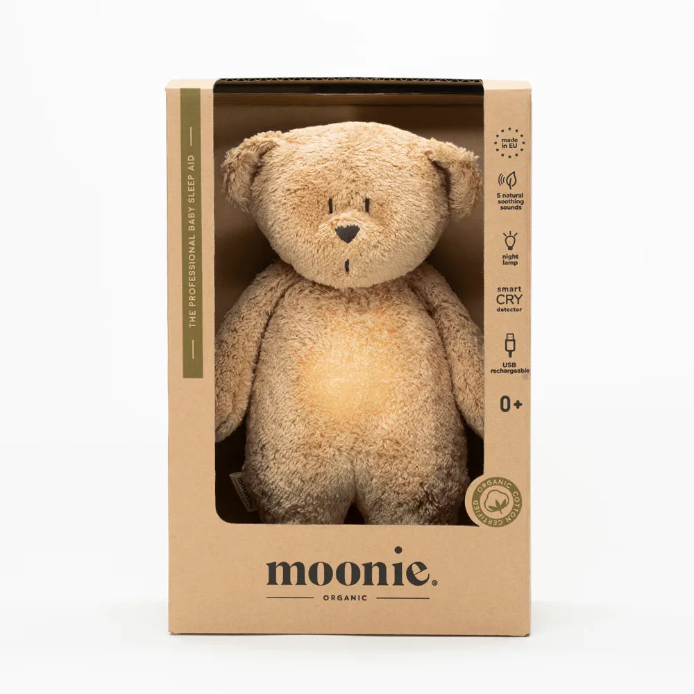 Moonie - Peluche veilleuse musicale Ourson - Cappuccino