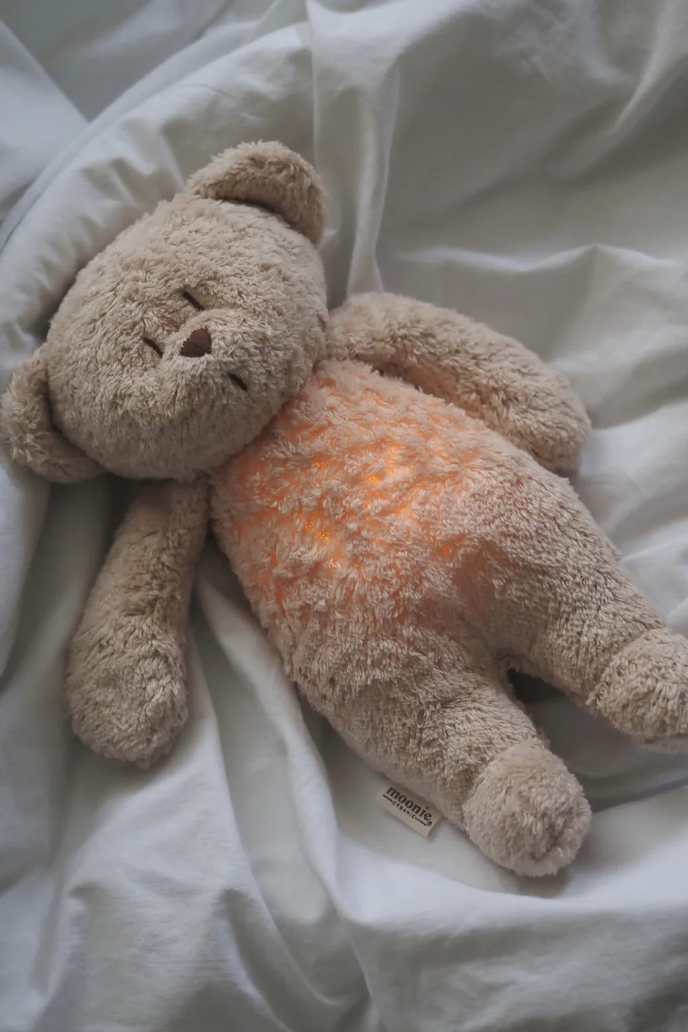 Moonie - Peluche veilleuse musicale Ourson - Sable