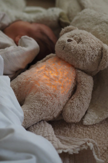 Moonie - Peluche veilleuse musicale Ourson - Cappuccino