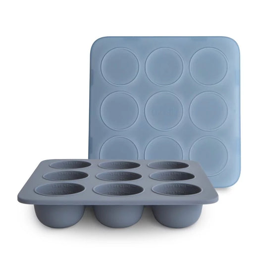 Moules multiportions en silicone, coloris Bleu