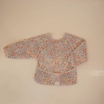 Bavoir à Manches Imperméable - Fleurs pastels