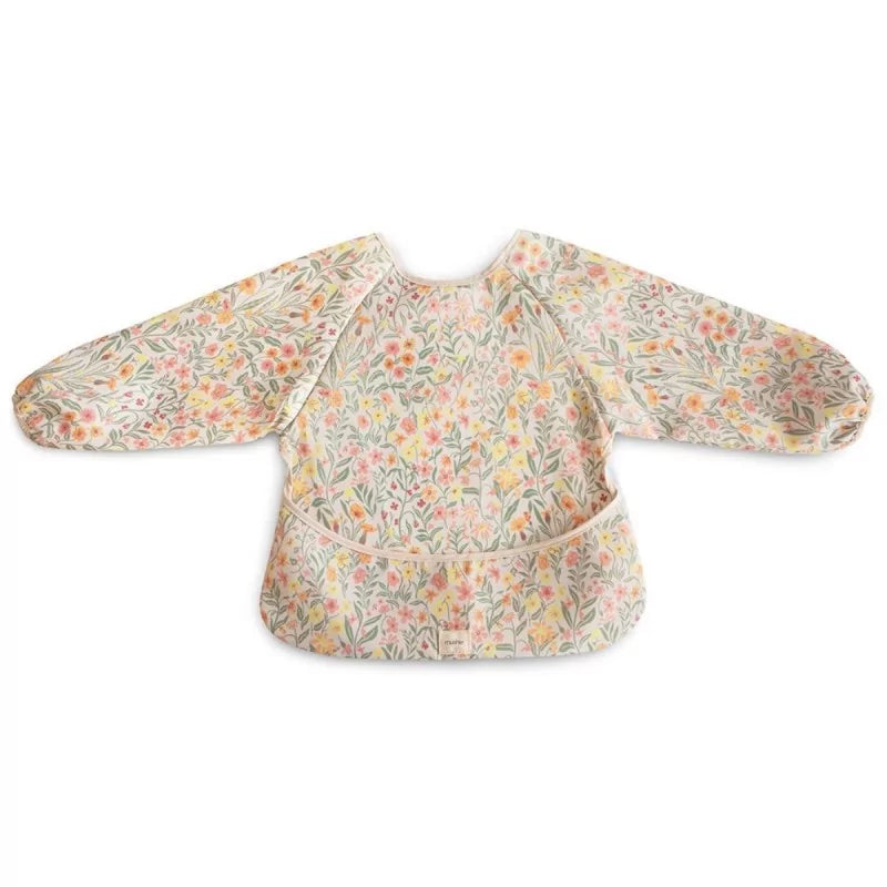 Bavoir à Manches Imperméable - Fleurs pastels