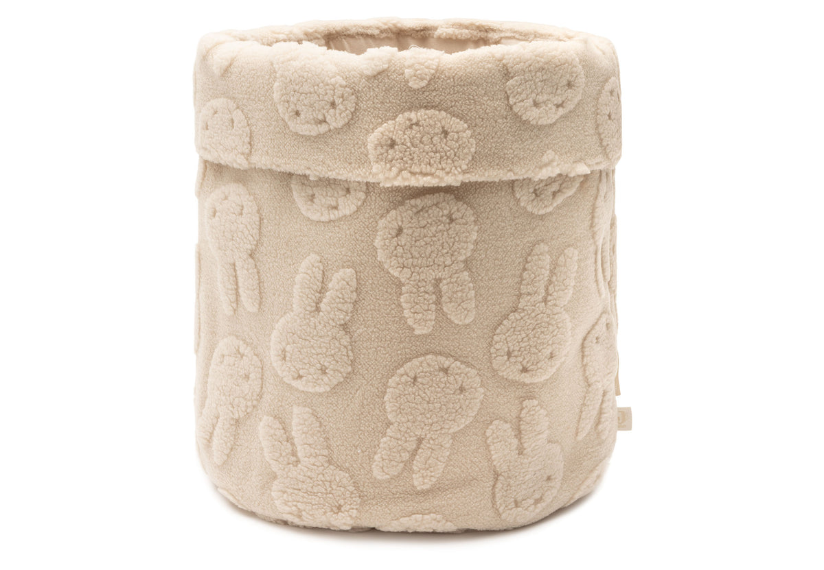Grand panier de rangement - Miffy Jacquard Teddy - Sand