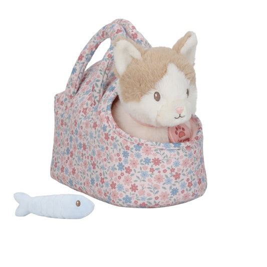Peluche chat avec sac de transport – Marley