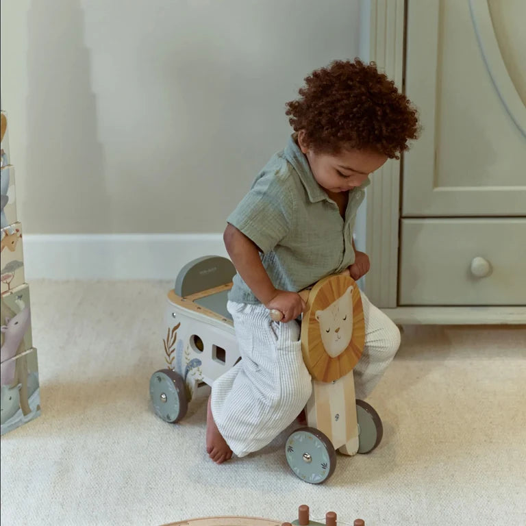 Porteur Lion en bois – Safari Friends