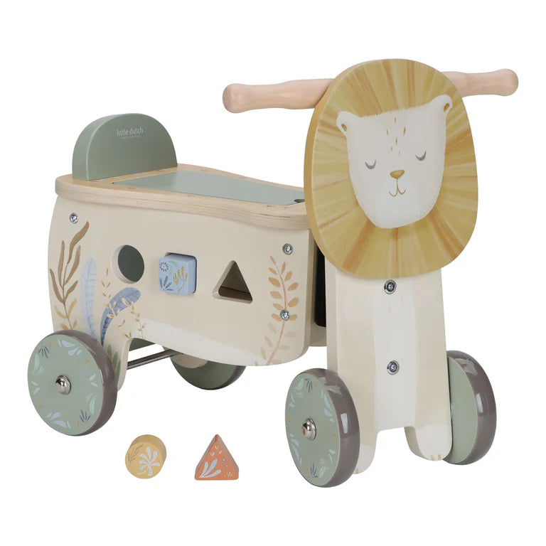 Porteur Lion en bois – Safari Friends