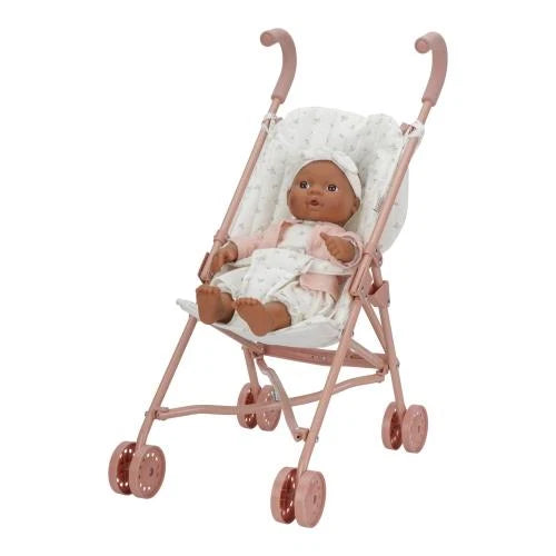 Poussette pour poupée - Rose Fleuri
