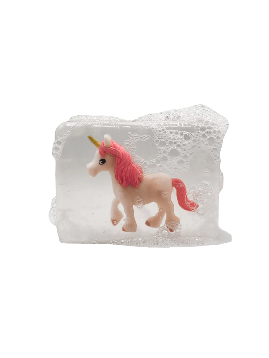 Savon avec figurine surprise - Licorne Rose