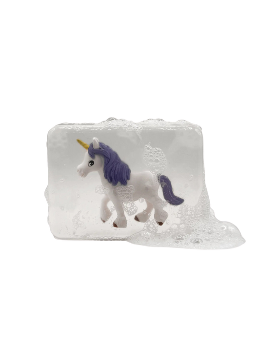 Savon avec figurine surprise - Licorne Violette