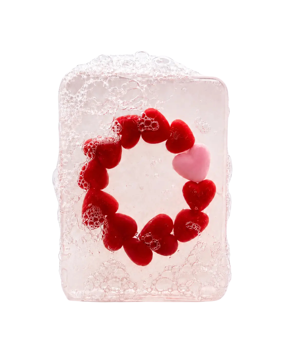 Savon avec figurine surprise - Bracelet Coeur Rouge