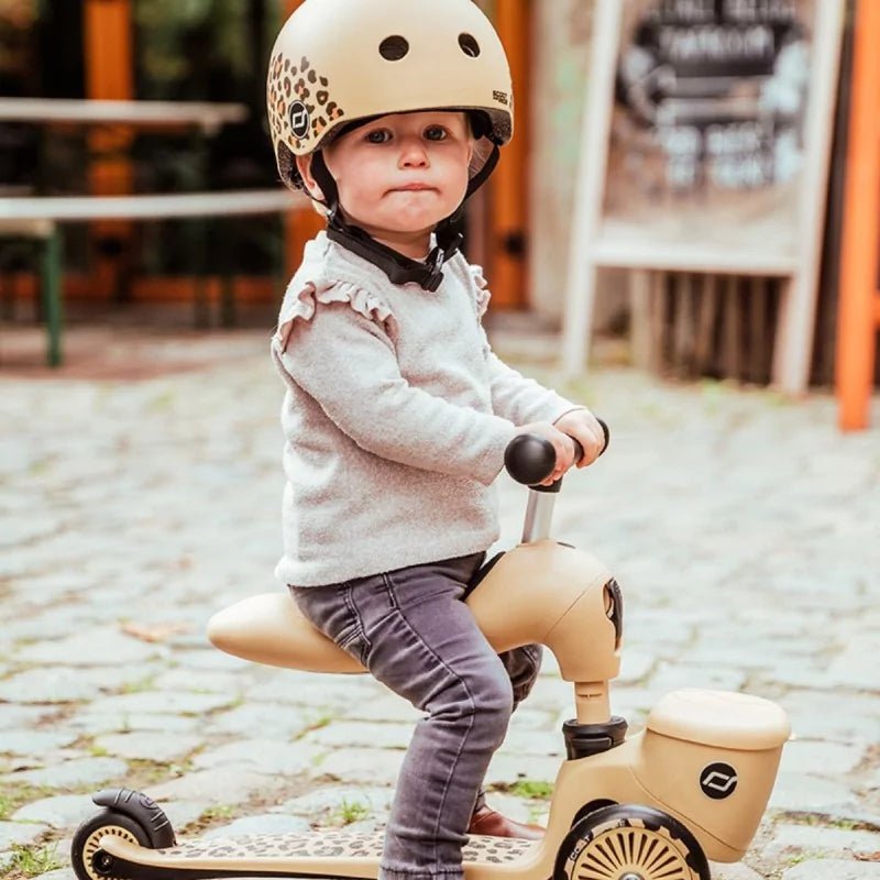 Porteur évolutif en trottinette - Léopard