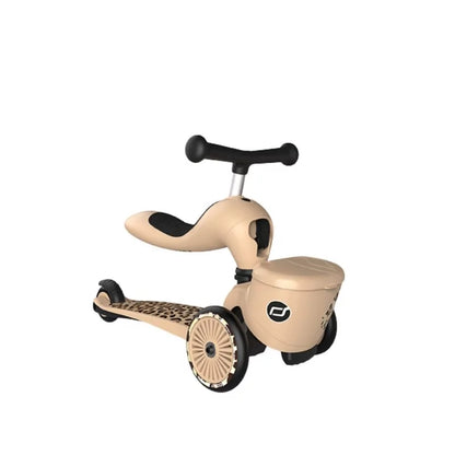 Porteur évolutif en trottinette - Léopard