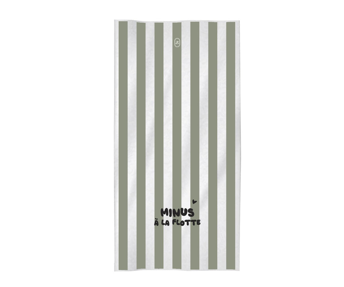 Serviette microfibre " Minus à la flotte " -  Vert