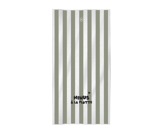 Serviette microfibre " Minus à la flotte " -  Vert