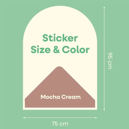 Sticker mural magnétique - 95 x 75 cm - Mocha Cream