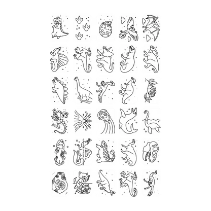 Pochoirs à calquer dinosaures pour tablette de dessin enfant Kidydraw Mini
