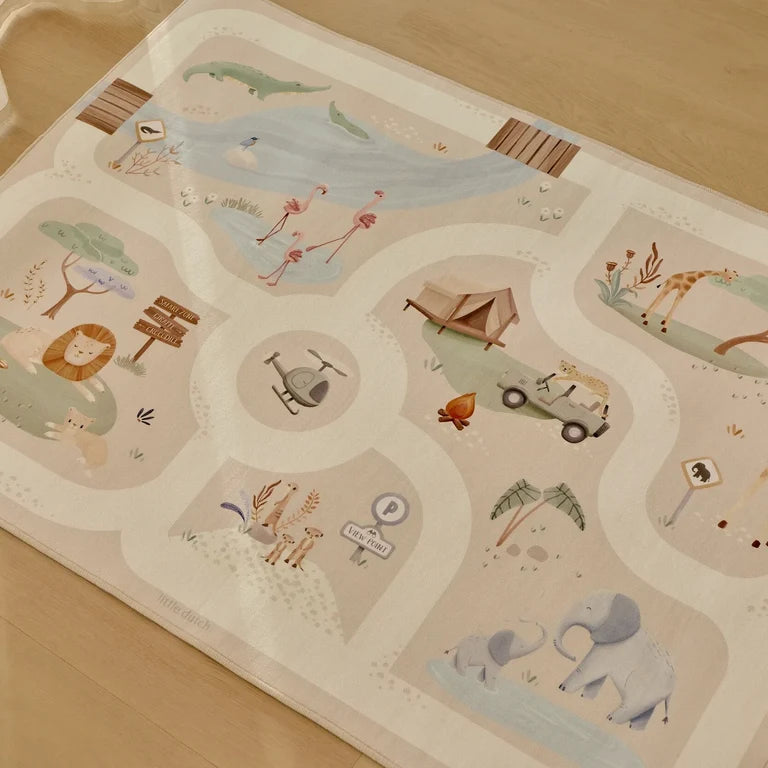 Tapis de jeu avec circuit voiture - Safari Friends