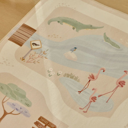 Tapis de jeu avec circuit voiture - Safari Friends