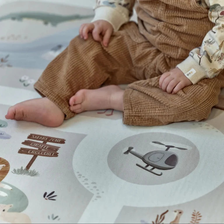 Tapis de jeu avec circuit voiture - Safari Friends