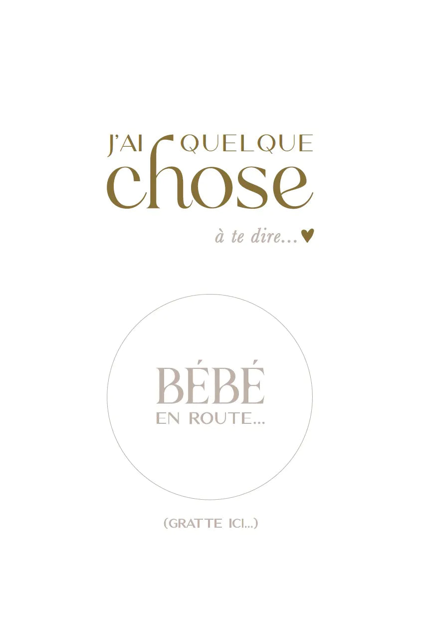 Carte à gratter – Bébé en route