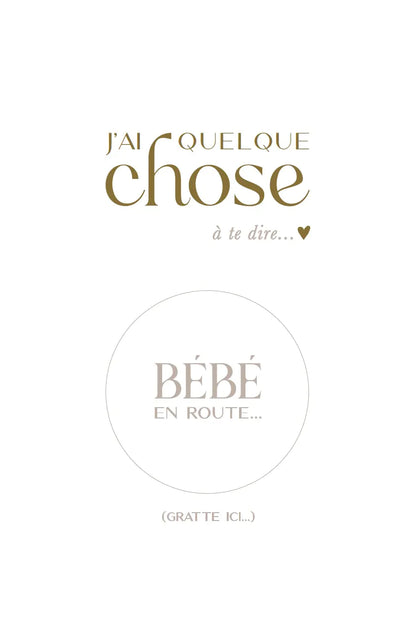 Carte à gratter - Bébé en route